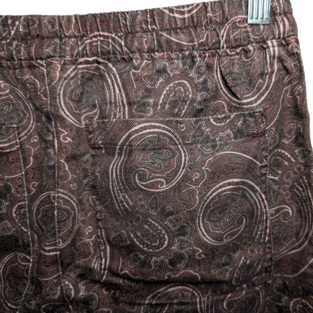 Zara Paisley Print Pants, Straight Leg Drawstring 🌿 - Picture 11 of 15